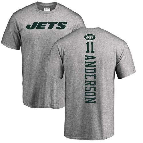 New York Jets Men Ash Robby Anderson Backer NFL Football #11 T Shirt->new york jets->NFL Jersey